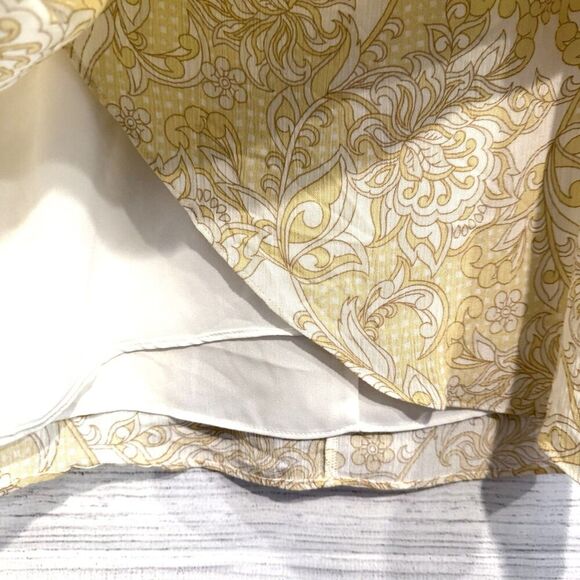 Sage The Label Yellow Floral Wrap Mini Skirt Boho Summer High Waist Skirt Small - Picture 5 of 8